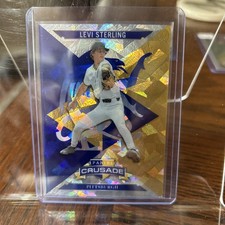 2025 Panini Crusade - Crusade Levi Sterling #11 Blue Cracked Ice Prizm