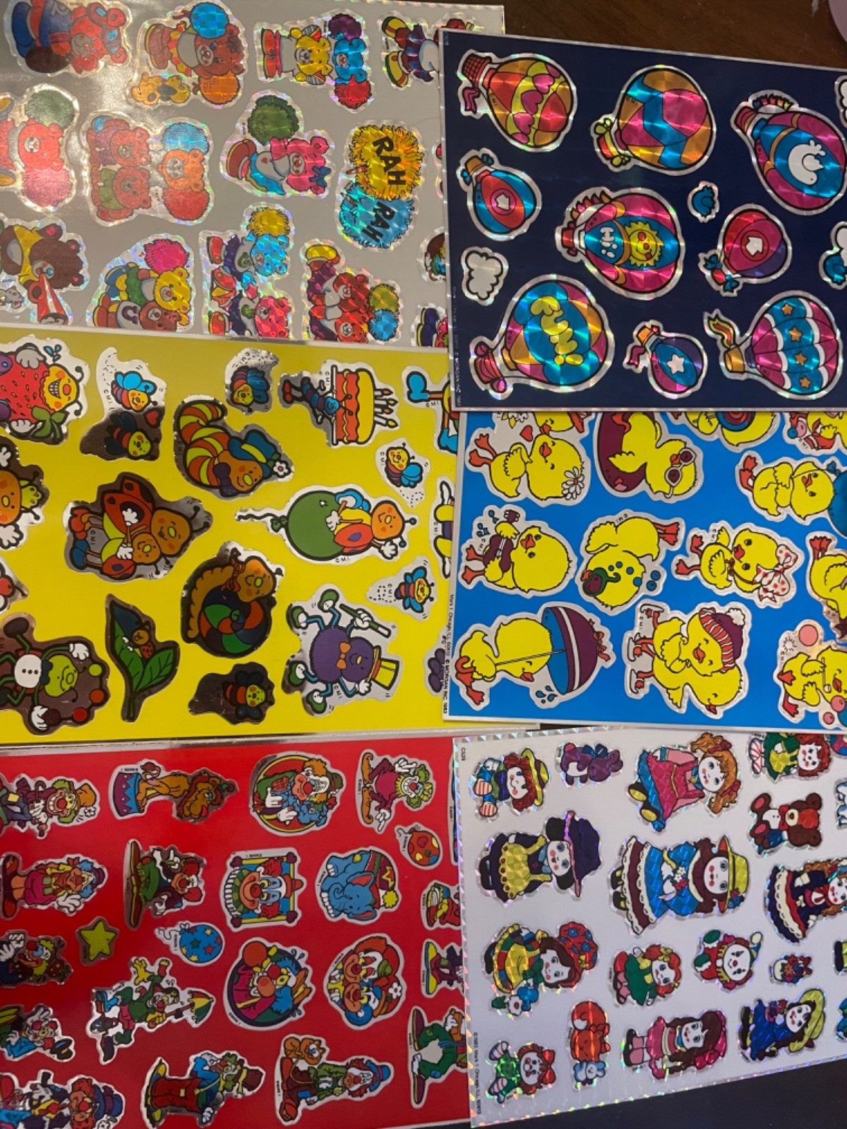 Vintage Mark 1 Large Foil Sticker Sheets Lot of 6 1983