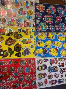 Vintage 1983 Foil Prism Sticker Sheets Lot of 6 READ