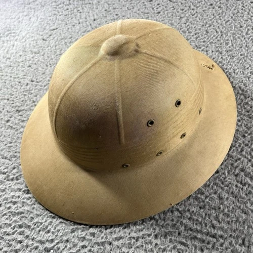 Vintage Vietnam Era US Military Pith Sun Helmet Hat DSA 100-4036 Fiber USMC