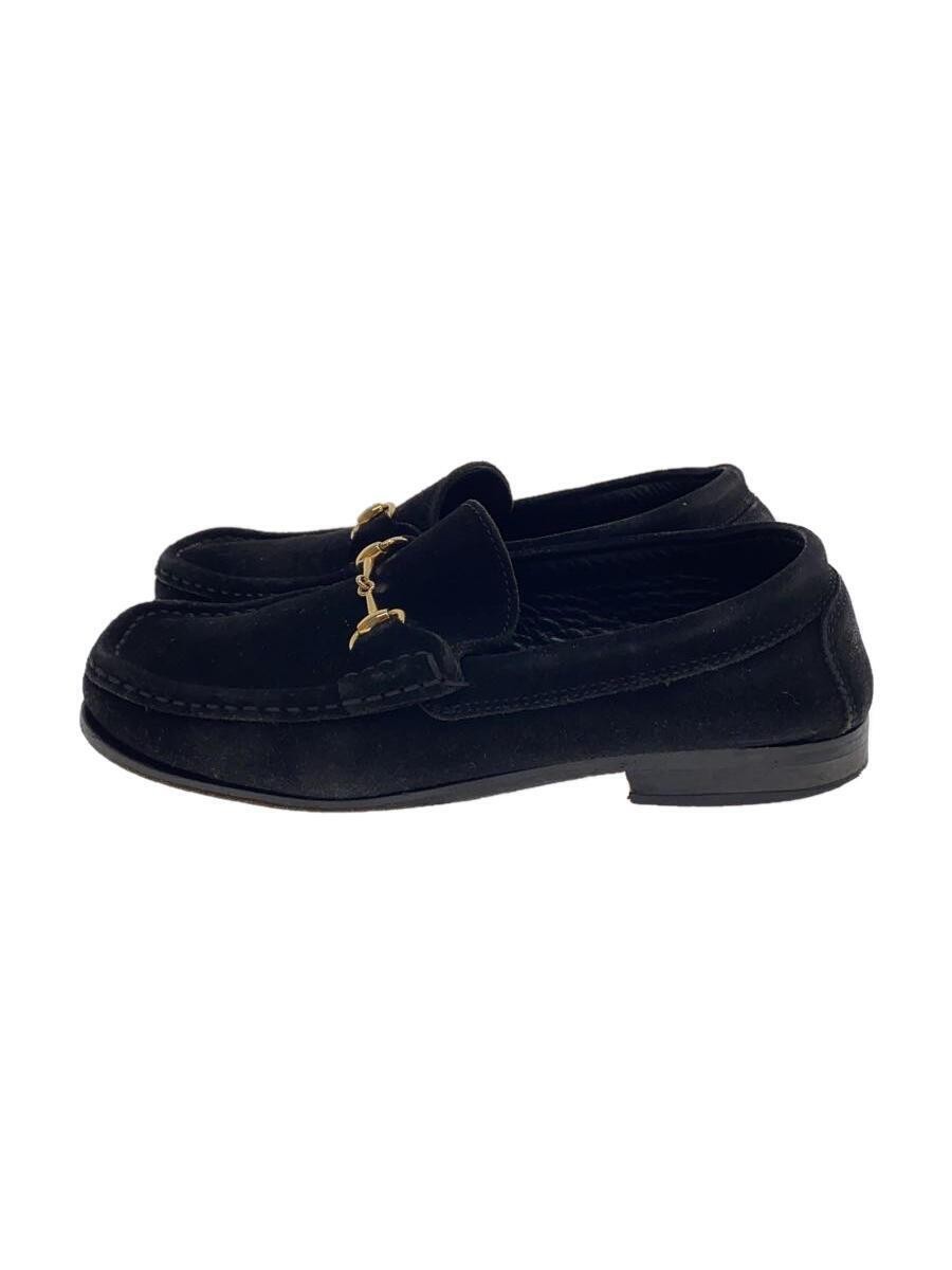 GUCCI Black Suede Loafers Size 35 US 5 Women's Luxury Shoes-image