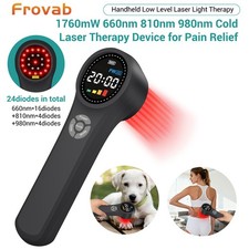 24 Diodes Medical Grade Cold Laser Therapy LLLT Device NIR Light For Pain Relief