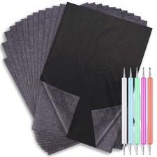 Carbon Transfer Copy Paper with Embossing Stylus Tool for Tracing, Black