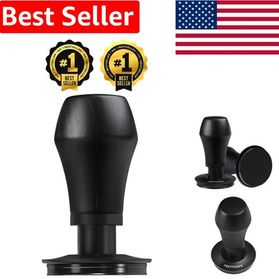 #ad 53.3mm Titanium PVD Espresso Tamper with Black Oak Handle Perfect Pressure $76.49
