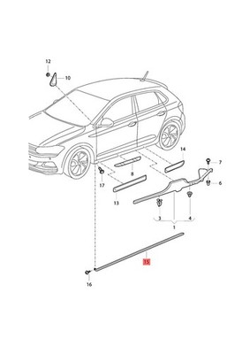 Genuine VW Polo Derby Vento-IND Vento Classic-IND Virtus Trim 2G0853859B9B9