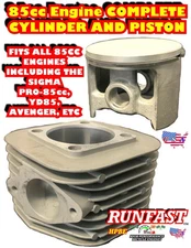 52mm 85 Cylinder and Piston 2 Stroke Bicycle Engine Gas Motor Kit 85CC