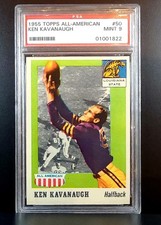 1955 Topps All-American 50 Ken Kavanaugh PSA 9 MINT POP 10 -- Only One Higher