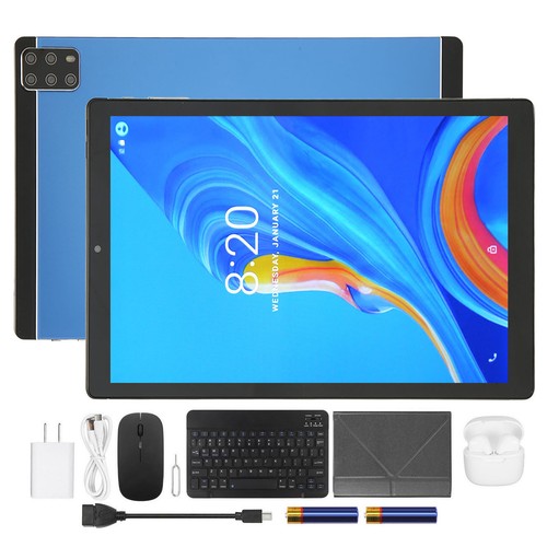 Blue US Plug 10.1 Inch Tablet 6GB RAM 128GB ROM Deca Core 5G WiFi 2 In 1 Tab GS - Picture 8 of 12