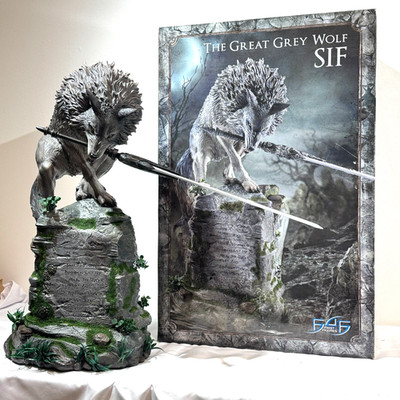 SELTENE ERSTE 4 FIGUREN Dark Souls The Great Grey Wolf Sif EXCLUSIVE Edition ...