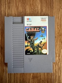 Cabal Nintendo NES &bull; Milton Bradley &bull; Authentic Cart Manual & Dust Sleeve
