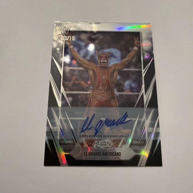 WWE El Grande Americano 03/10 Topps Chrome Black 2026 Autograph