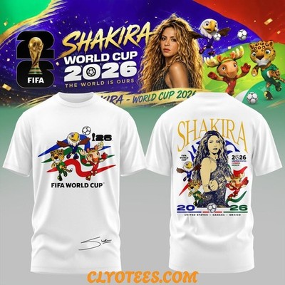 Shakira FiFa World Cup United States-Canada-Mexico 2026 3D Shirt