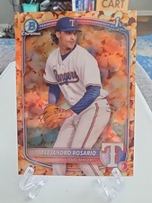 2025 Bowman Chrome 1st Alejandro Rosario Popcorn Refractor Snack Texas Rangers