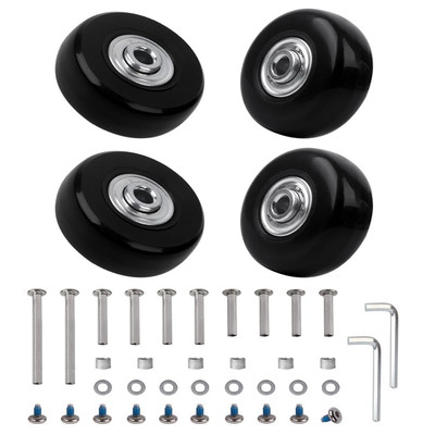 Replacement Wheels for Luggage 45mm x 18mm Set of 4 Luggage Suitcase Replacem...