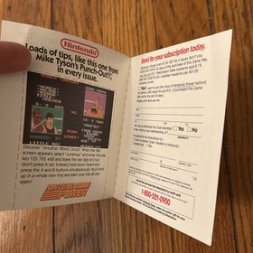 Mike Tyson's Punch-Out Nintendo NES Punchout Original Letter & Manual (writing)