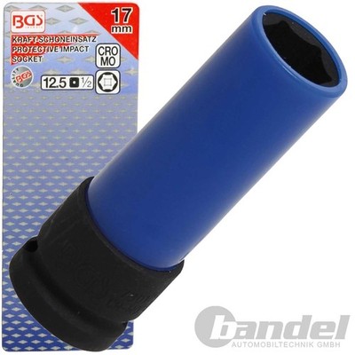 BGS ALU-FELGEN-SCHLAGSCHRAUBER-NUSS SW 17mm RAD-BOLZEN-NUß IMPACT SCHON-EINSATZ