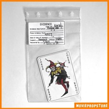 Joker Spielkarte im Beweisbeutel aus Batman Begins / The Dark Knight