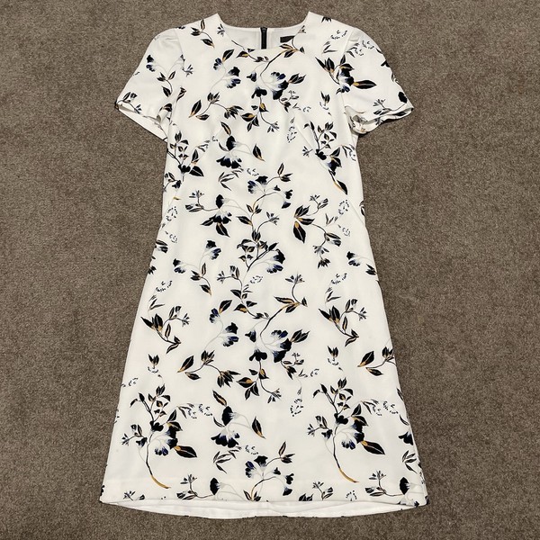 Cue In The City Designer Skater Knee Length Mini Corporate Work Floral Dress Sz6