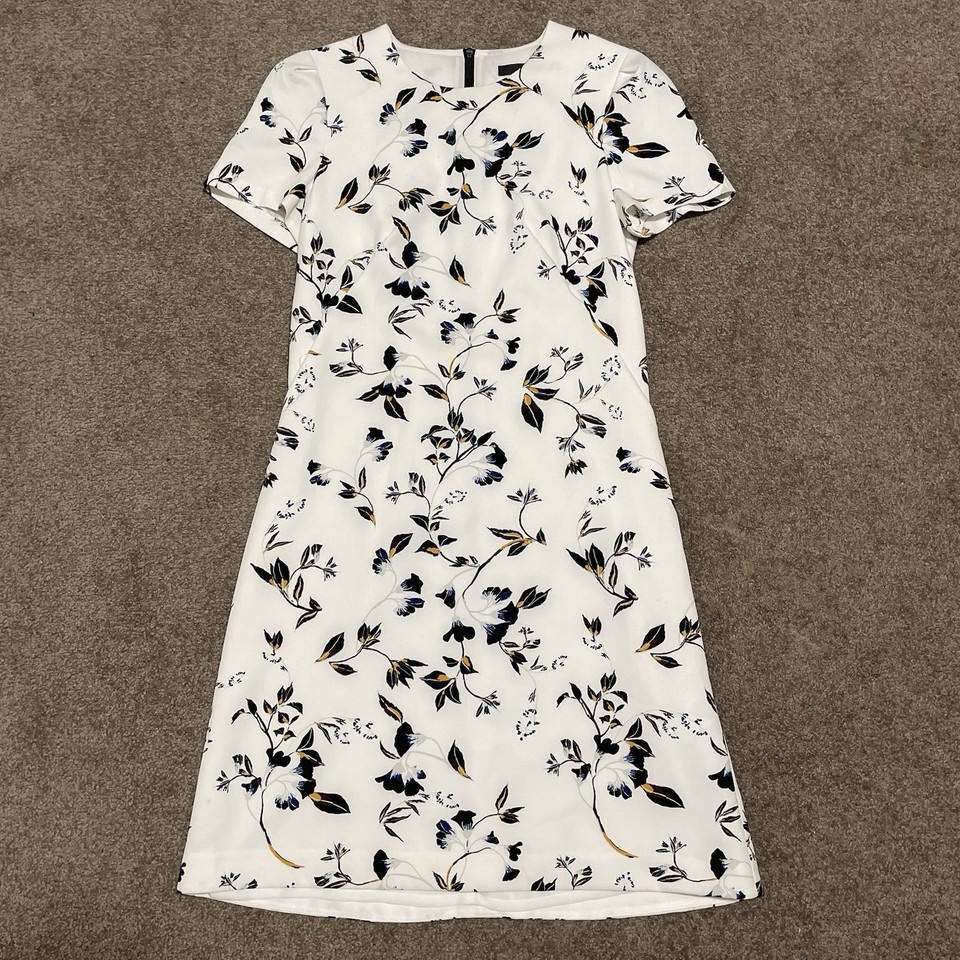 Cue In The City Designer Skater Knee Length Mini Corporate Work Floral Dress Sz6