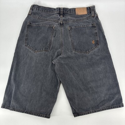 Vintage Rocawear Shorts Men 34 Black Faded Jorts Baggy Hip Hop Baggy 90s Fits 33