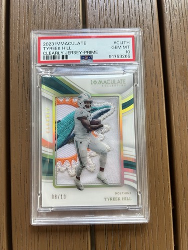 2023 Panini Immaculate Clearly Jersey-Prime Tyreek Hill /10 PSA 10