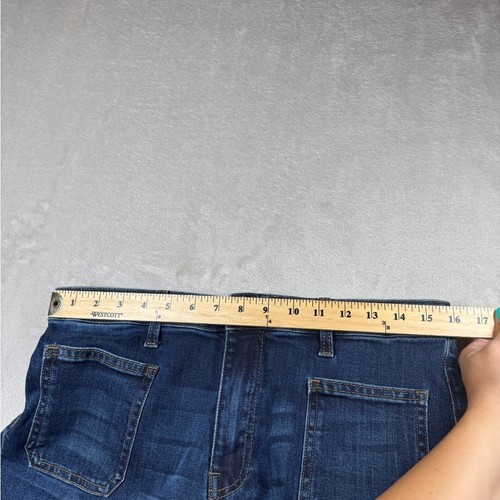 Kut from the Kloth Ana High Rise Flare Denim Dark Blue Jeana Size 12 - Picture 6 of 16