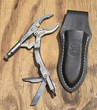 Vise Grip Pliers 6LC Schrade TOOLBOX Multitool Dewitt Petersen w/Leather Sheath
