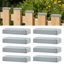 (8 PCS) 2&times;4 Wood Post Metal End Caps (1.5" &times; 3.5") &ndash; Heavy-Duty sliver