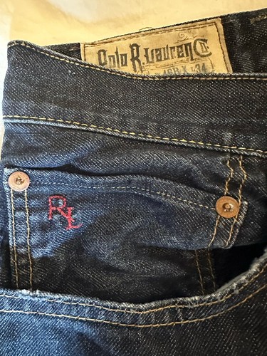 Vintage Polo Ralph Lauren Straight RN 41381 Dark Wash Denim Jeans Men’s 46/34 - Picture 4 of 7