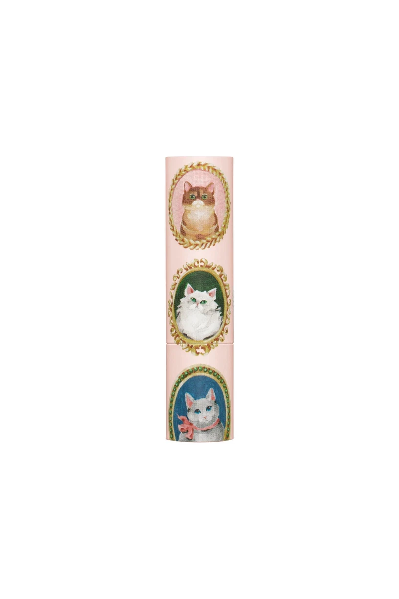Paul & Joe Sparkling Lipstick 001 with Cat Kitten case Limited Edition Full Size