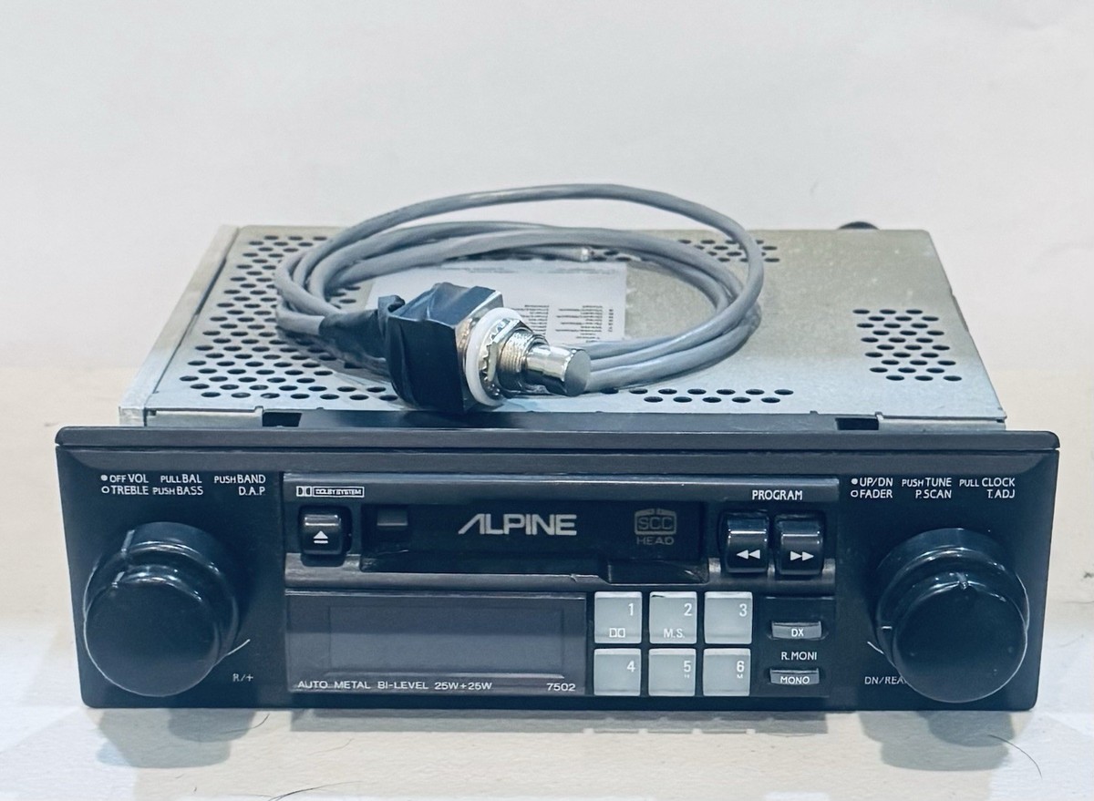 ✓Vintage Alpine 7502 AM/FM Bluetooth Ferrari Lambo Porsche BMW