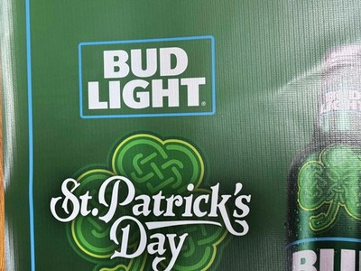 Bud Light St Patrick's Day Banner 36x24 Vinyl Beer Banner | Irish