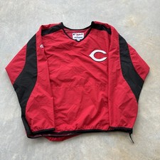 Majestic Cincinnati Reds MLB Cool Base Longsleeve Windbreaker Warm Up Jacket XL