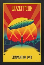 Led Zeppelin - Led Zeppelin - Día de Celebración - Impresión enmarcada 11x17 con capa de gel