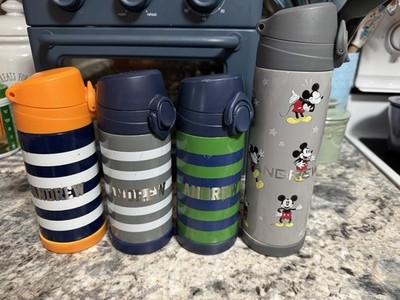 Pottery Barn Kids Lot 4 Water Bottles Andrew Mickey 12oz 17oz Used