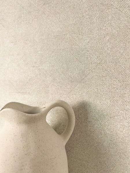 Newroom Vliestapete Beige Rauten Geometrisch Modern Grafisch Wohnzimmer Edel-image