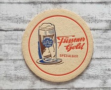 Füssener Gold Bräuhaus Spezialbier Bierdeckel Werbung Vintage Reklame Pappdeckel