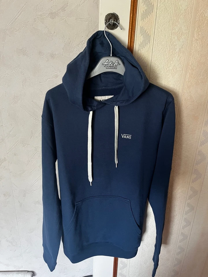SWEET SHIRT BLEU A CAPUCHE VANS T SMALL - Photo 1/1