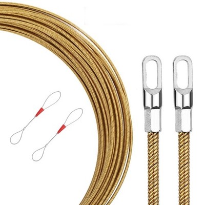 Electricians Essential Spring Wire Pulling Device with Flat Tip Wire Threader