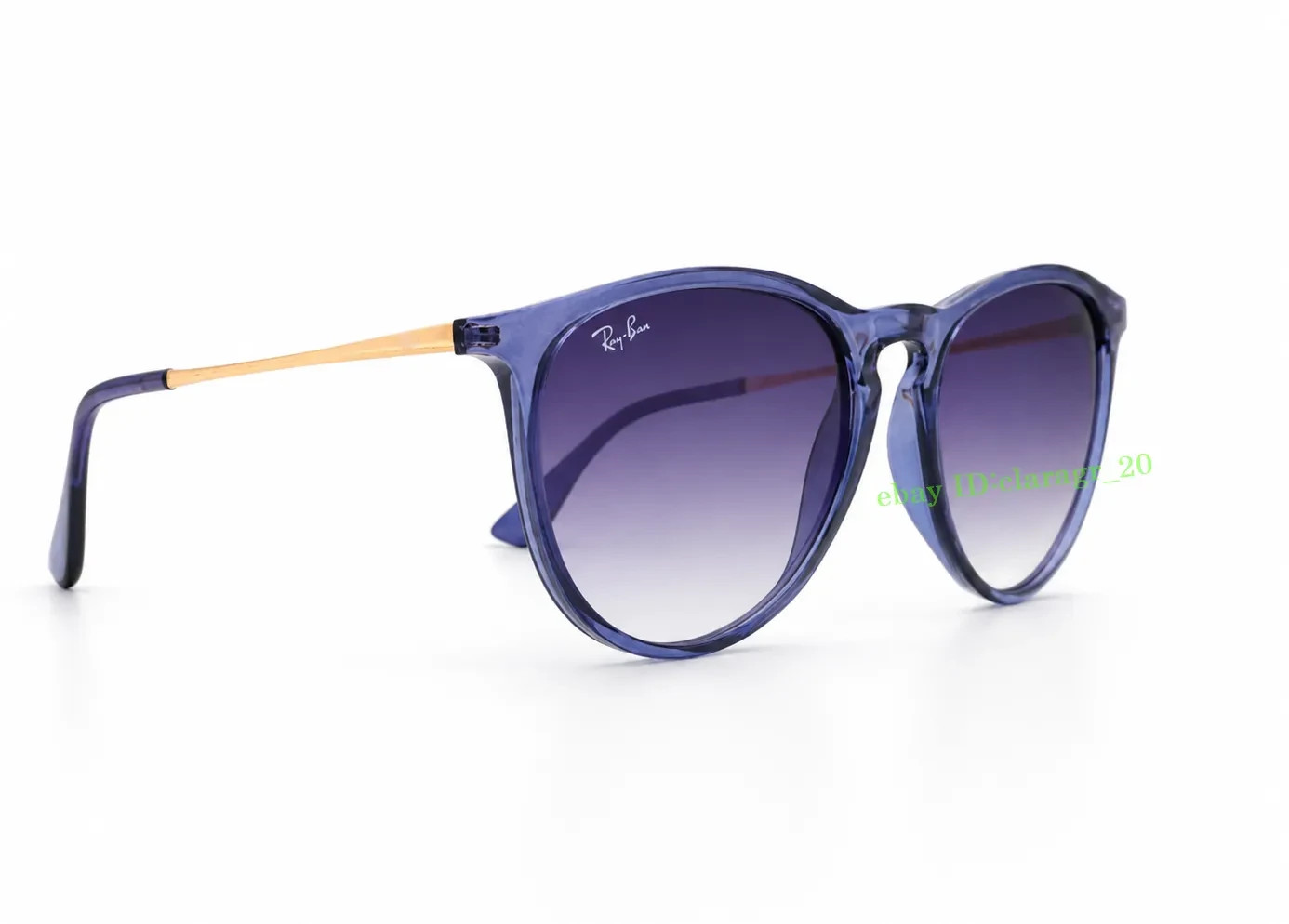 Ray-Ban RB4171 Erika Unisex Sunglasses Blue Frame Gray Lens Classic UV400 54mm