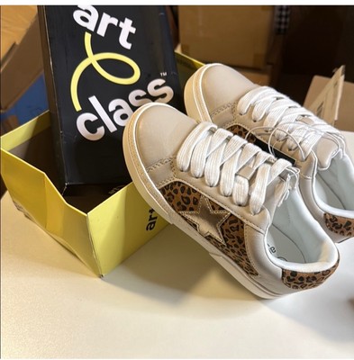 Art Class Cream And Brown Sneakers Girls Size 13