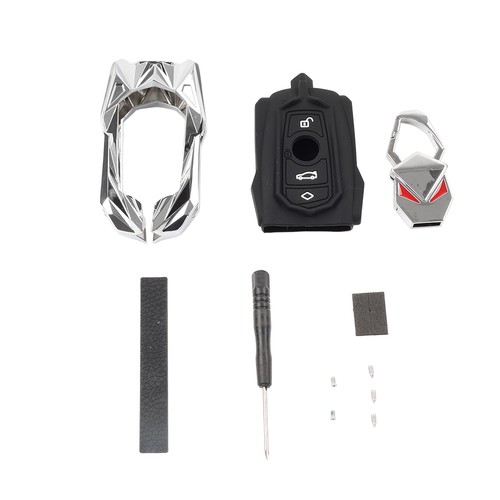 Fernschlüsselhülle für BMW 1er 2er 3er 4er 5er 6er 7er X3 X4 M2 M3 M4 M5 M6 Silb - Picture 2 of 14