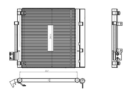 NRF 350448 Kondensator, Klimaanlage für TESLA