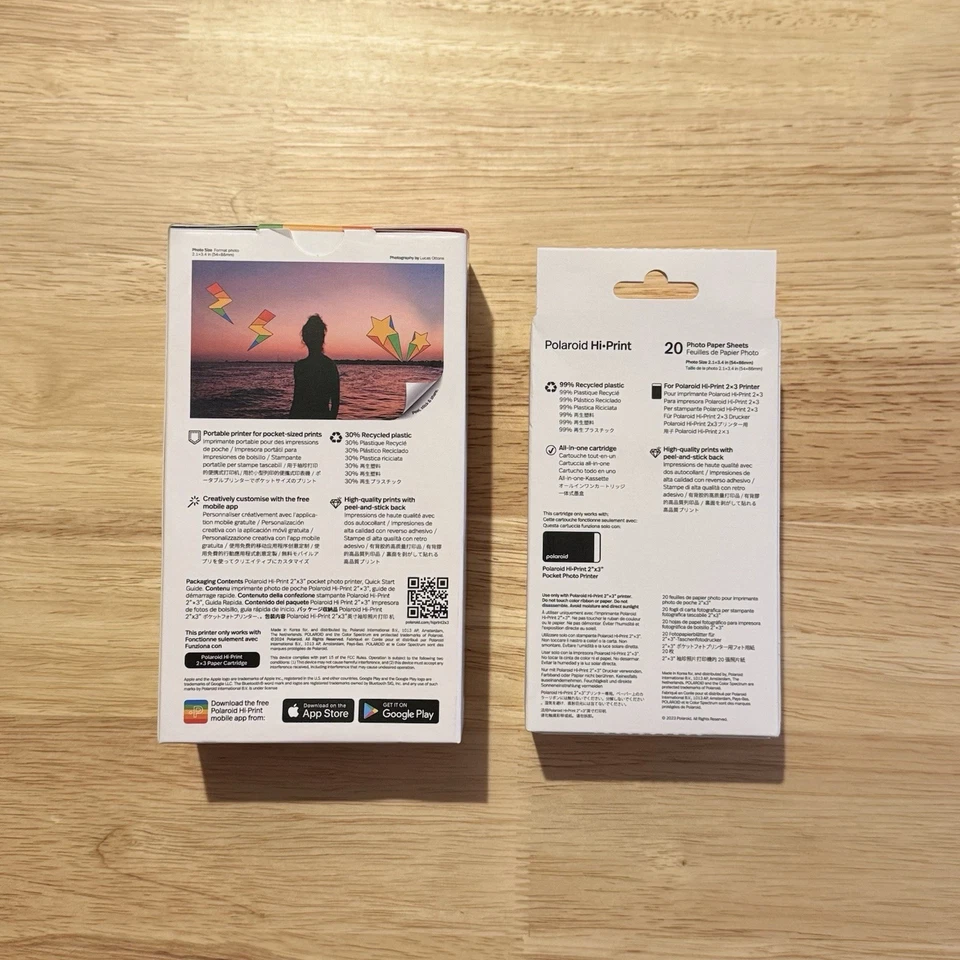 Polaroid Hi-Print 2x3 Color Photo Printer Gen 2 + Sheet Paper BUNDLE New SEALED - Image 2 of 2
