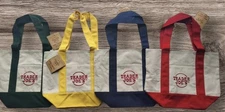 NWT Trader Joe’s mini canvas reusable tote bags set of All 4 Colors 2025