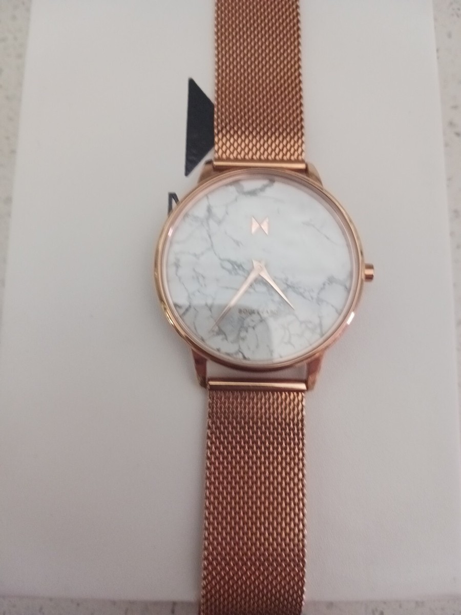 MVMT Boulevard Malibu Marble Rose Gold-Tone Stainless Steel 