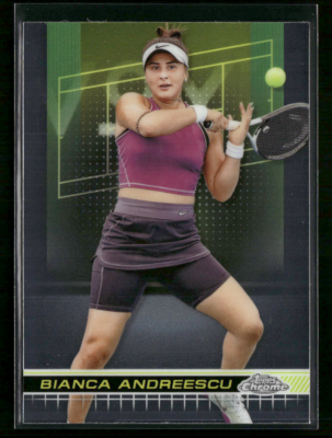 2024 Topps Chrome Tennis Card #121 Bianca Andreescu