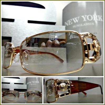 Men's CLASSIC VINTAGE RETRO Style SUN GLASSES Gold Frame Clear Lens Mirror Tint Men's CLASSIC VINTAGE RETRO Style SUN GLASSES Gold Frame Clear Lens Mirror Tint