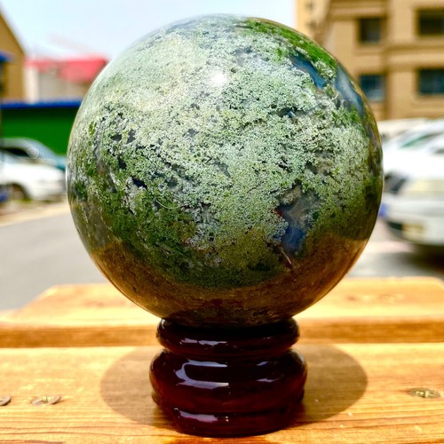 1.29LB Natural Water Grass Agate Ball Quartz Crystal Ball Healing - 第 2/12 張圖片