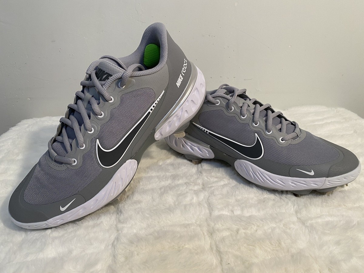 ? Nike Alpha Huarache 3 Elite Baseball Gray Metal Cleats 